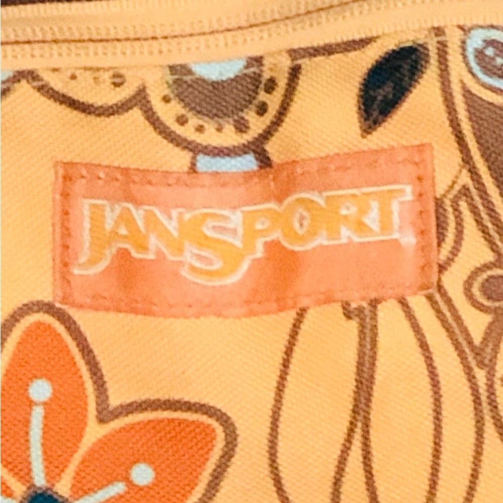 Jansport Brown and Yellow Floral Tote Bag - Picture 3 of 7
